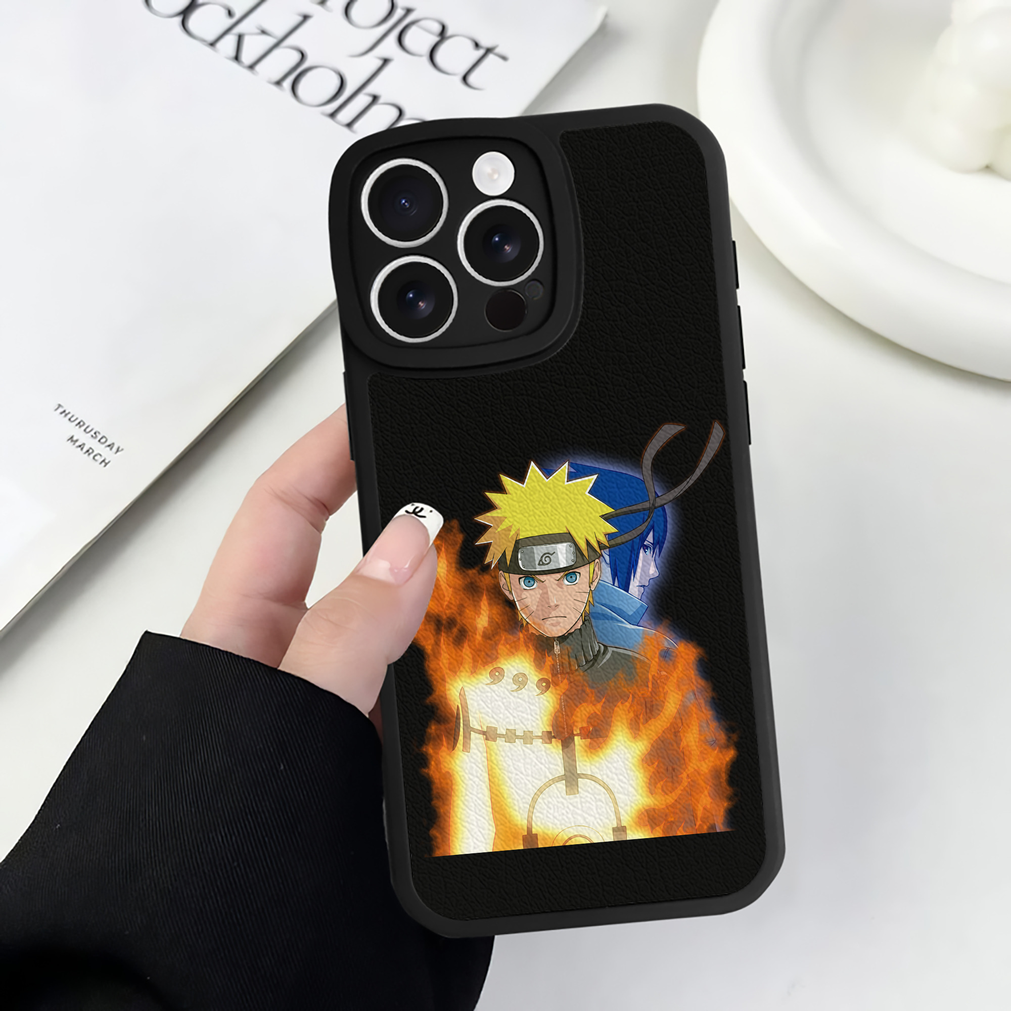 （画像用） NARUTO -ナルト- うずまき ナルト Uzumaki Naruto 【iPhone 16シリーズ対応】シリコンスマホケース（レザー調） 材質：シリコン